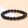 Pulsera de Obsidiana Plateada Ojos Naturales 8A de Jingdong Jewelry Pulsera de Cuentas Redondas de una Sola Vuelta para Hombre y Mujer de Personalidad Simple Venta al por Mayor
