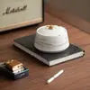 Cenicero de Cerámica con Tapa, Anti-Ceniza Volante, Cenicero Pequeño para Oficina en Casa, Adornos para Sala de Estar, Accesorios para Juego de Té Kung Fu