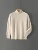 Venta al por mayor transfronteriza Ropa lista para usar de primera línea Suéteres de lana para hombre Otoño e Invierno 2025 Camisas básicas de cuello alto Suéteres de punto de solapa alta