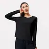 Tops Esportivos Respiráveis de Primavera para Mulheres, Roupas Profissionais de Secagem Rápida para Treinamento Fitness e Corrida, Roupas de Yoga Soltas Emagrecedoras de Manga Longa