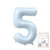 Balão Digital Azul Pérola em Pó Pérola de 32 Polegadas com Cartão de Papel Embalagem Fina Individual Balão Decorativo Enchido com Hélio ou Ar