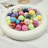 Contas Redondas Acrílicas Coloridas, Contas Iridescentes Cor de Doce com Furo Reto, Série de Cores Macaron Acessórios para Joias Artesanais Contas Espaçadoras