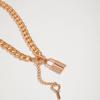 Collar de Borla con Llave de Corazón de Metal Estilo Hip-Hop Transfronterizo Cierre OT Versátil Exagerado Colgante en Forma de Candado Collar Exagerado