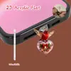 Tapón de polvo para teléfono móvil 2D, colgante acrílico de gatito transfronterizo, colgante de Tipo C enojado, artículo de venta caliente, otros productos africanos