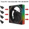 Prism 7PRO ventilador de chassi PWM controle de temperatura ARGB ventilador 12cm silencioso 5v3 pinos ventilador de resfriamento de computador de mesa