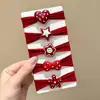Cuerda para el pelo roja Ancora para niños Accesorios para el pelo de Año Nuevo Banda para el pelo Anillo para el pelo de alta elasticidad Cuerda para el pelo Tocado para niñas