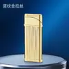 Encendedor delgado, portátil, recargable, a prueba de viento, encendedor de cigarros, cuerpo de metal, encendedor de regalo promocional