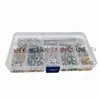 Pedido mínimo de 300 juegos, 10 colores, ojales de cobre de 5 mm de diámetro interior, ojales metálicos coloridos, juego de herramientas para ojales