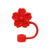 Stanley Cup Silicone Tubo de Sucção Tampa Amazon Explosion Flor Cola Macia de Grau Alimentício Flor de Pêssego Tubo de Sucção Tampa Contra Poeira