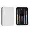 Venta Directa de Fábrica Set de 5 Piezas de Acero Inoxidable para Limpiar Oídos Herramientas de Limpieza de Oídos Recogedor de Oídos Espiral de Doble Punta Multicolor Set para Cavar Oídos