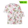 [Admite personalización] Camiseta de manga corta con cuello redondo y estampado floral informal de verano de Amazon AliExpress Wish.