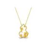 Collar y Pendientes de Calabaza de Osmanthus Dorado Estilo Chino Chapados en Oro Incrustados con Diamantes para Mujer, Cadena para Clavícula de Lujo Ligero Vintage de Gama Alta