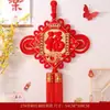 Colgante de nudo chino para Año Nuevo, decoración de character "Fu" roja de alta gama para la sala de estar, inauguración de casa, puerta de entrada y decoración del hogar para la buena fortuna y el ambiente festivo
