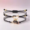 Nueva pulsera de mariposa transfronteriza europea y americana, un par de pulseras retráctiles coloridas y versátiles para niñas jóvenes en stock