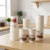 Vaso de papel comercial desechable de doble capa engrosado, vaso grande de 16 oz, 500 ml, vaso para bebidas calientes, vaso de papel para té de leche y café