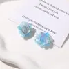 Atmósfera de Primavera y Verano Mar de Flores Cuentas de Arroz Racimo de Flores de Hortensia DIY Pendientes de Chica Dopamina Pinza Lateral para Oreja Accesorios de Flor para Zapatos