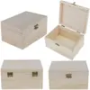 Caja de madera color natural con hebilla metálica vintage, se puede usar como caja de regalo para pasteles de luna, caja para pasteles, caja de almacenamiento para snacks, dulces