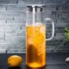 Jarra de Agua Fría Transparente al por Mayor de Fábrica, Gran Capacidad, Resistente al Calor, Adecuada para Té de Flores y Bebidas, Jarra de Agua de Vidrio de Borosilicato Alto de Lado Recto
