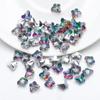 Colgante de cristal de color galvanizado con forma de mariposa pequeña de 8 mm para hacer pulseras, collares y accesorios de joyería.