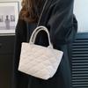 Nova Bolsa Feminina Padrão Diamante Bordado Bolsa Saco Estilo Coreano Moda Casual Bolsa de Mão Ombro Transversal Corrente Bolsa Pequena