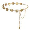 Popular Cinturón de Vestido de Amazon, Retro, Simple, Elegante, Versátil, Cadena Ajustada, Cadena de Cintura para Mujer, Cadena de Cintura de Metal