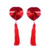 Adesivo de silicone para peito com borla de sexo Use adesivo de silicone para peito Acessórios para roupa íntima de sexo Adesivo de peito Cabelo de uma peça