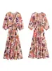 Falda Larga de Popelina Estampada Casual de Calle Nueva de Verano para Mujer Za Dress Europea y Americana Transfronteriza Aliexpress