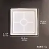 DIY Cristal epóxi 5 seis lados quadrado flor bandeja base porta-copo molde silicone ameixa amor pingente