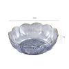 Nuevo Tazón de Frutas Transparente con Forma de Flor para Sala de Estar del Hogar Estilo Lujo Ligero Plato para Snacks y Frutas Bandeja de Almacenamiento de Plástico Directo del Fabricante