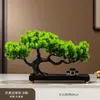 Plantas Verdes Simuladas Pinheiro de Boas-Vindas Pinheiro Luohan Bonsai Novo Estilo Chinês Decorações para Sala de Estar Entrada Mesa de Centro Bar Ornatos Estilo Zen