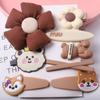 Ciervo Blanco con Pasador de Peluche Flequillo Rojo de Internet Pinza Lateral Tocado Pasador Infantil Otoño e Invierno Niña Pinza Linda