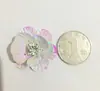 Pegatinas de Flor de Lentejuelas Decorativas para Tela, Accesorios de Cuentas, Bolsos, Zapatos y Sombreros, Cuentas Sueltas, Parches para Ropa, Calcomanías, Hecho a Mano para DIY