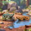 Novo produto transfronteiriço: Ornamento de mesa criativo e realista de jacaré-do-Yangtzé, decoração DIY de paisagem em miniatura e acessórios de resina para interiores de carro
