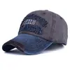 Boné de beisebol masculino estilo coreano moda primavera e outono chapéu de sol com aba jeans casual letra PRETA patch