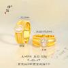 Anel Pu Zuo Sifeng Estilo Igual Meio Antigo Cravejado com Diamantes e Desenho de Fio Casca de Pombo Novo Estilo Chinês Edição Larga Estilo da Corte Anel Elegante para Mulheres