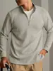 Sudadera con capucha para hombre, nueva, otoño/invierno, lana y seda, cuello alto, media cremallera, gruesa, cálida, capa base, manga larga, camiseta, top para hombre