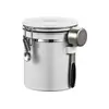 Tanque de armazenamento de grãos de café a vácuo de exaustão unidirecional tanque selado de pó de café tanque de armazenamento de leite em pó de aço inoxidável tanque de armazenamento de grãos