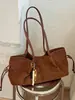 Bolso tote grande de gran capacidad para mujer, nuevo para 2026, de moda retro casual de alta gama, bandolera de gamuza