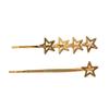 Clip de estrella de aleación minimalista, temperamento simple, amor, chica sonriente, corazón, clip lateral dorado, flequillo, estilo celebridad de Internet