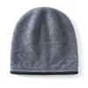 Nuevo gorro de cachemira tejido para otoño e invierno, gorro tipo beanie para circunferencia de cabeza grande, gorro versátil para mujer para clima frío, gorro cálido, gorro de lana jacquard