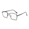 Nuevo Marco de Gafas Retro Marco Completo para Hombre Gafas Anti-Luz Azul Miopía Marco de Gafas Poligonal de Metal de Acero Inoxidable para Mujer