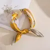 Estilo Nuevo de Primavera 53 Pañuelo Cuadrado de Seda Moda Versátil Bufanda de Seda de Morera para Mujer Estilo Dulce Coreano Bufanda para el Cuello Pañuelo para la Cabeza