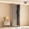 Armario de metal, estructura de acero, completamente cerrado, diseño simple, adecuado para apartamentos de alquiler, modular, engrosado, de pie, estilo abierto, para uso doméstico