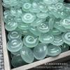 Roca de Cuarzo Jade Bashan Hebilla Ping An Jade Cuentas Sueltas Hebilla de Jade Verde Guisante Pulsera DIY Collar Cuentas de Buda Accesorios Separadores