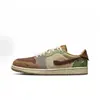 Zapatos Putian AJ Rayo Swoosh Invertido Mocha Marrón Oscuro Negro Guerrero Jordan transfronterizos de caña baja para hombre y mujer zapatos deportivos de pareja para el campus