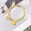 Pulsera de Daisy de Colores con Cuentas de Cristal Pequeñas y Fragantes, Estilo Nuevo, Pulsera Elástica de Vidrio para Niña Estudiante, Pulsera