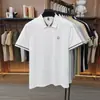 Camiseta tipo Polo Leishbert de Fibra de Bambú y Nylon Elástico Sin Costuras para Hombre de Manga Corta Camiseta de Manga Corta Transpirable de Verano sin Planchar
