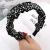 Diadema retro estilo francés con volantes de burbuja de ala ancha para mujer, estampado de leopardo combinable con todo, para lavar la cara, maquillaje, pinza de presión simple