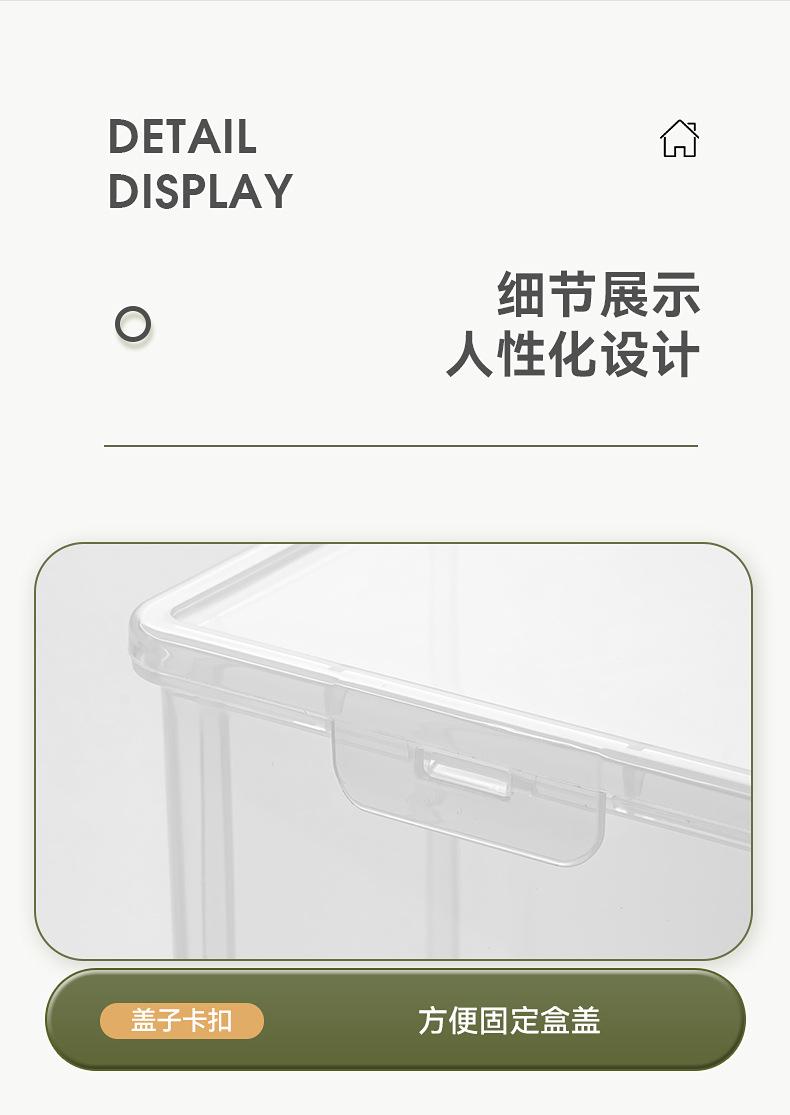 桌上收纳小药盒便携可叠放长方形收纳盒带盖透明收纳药