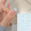 [gato kt] gato engraçado de desenho animado preto e branco com adesivo ultra-fino para unhas HelloKitty atacado